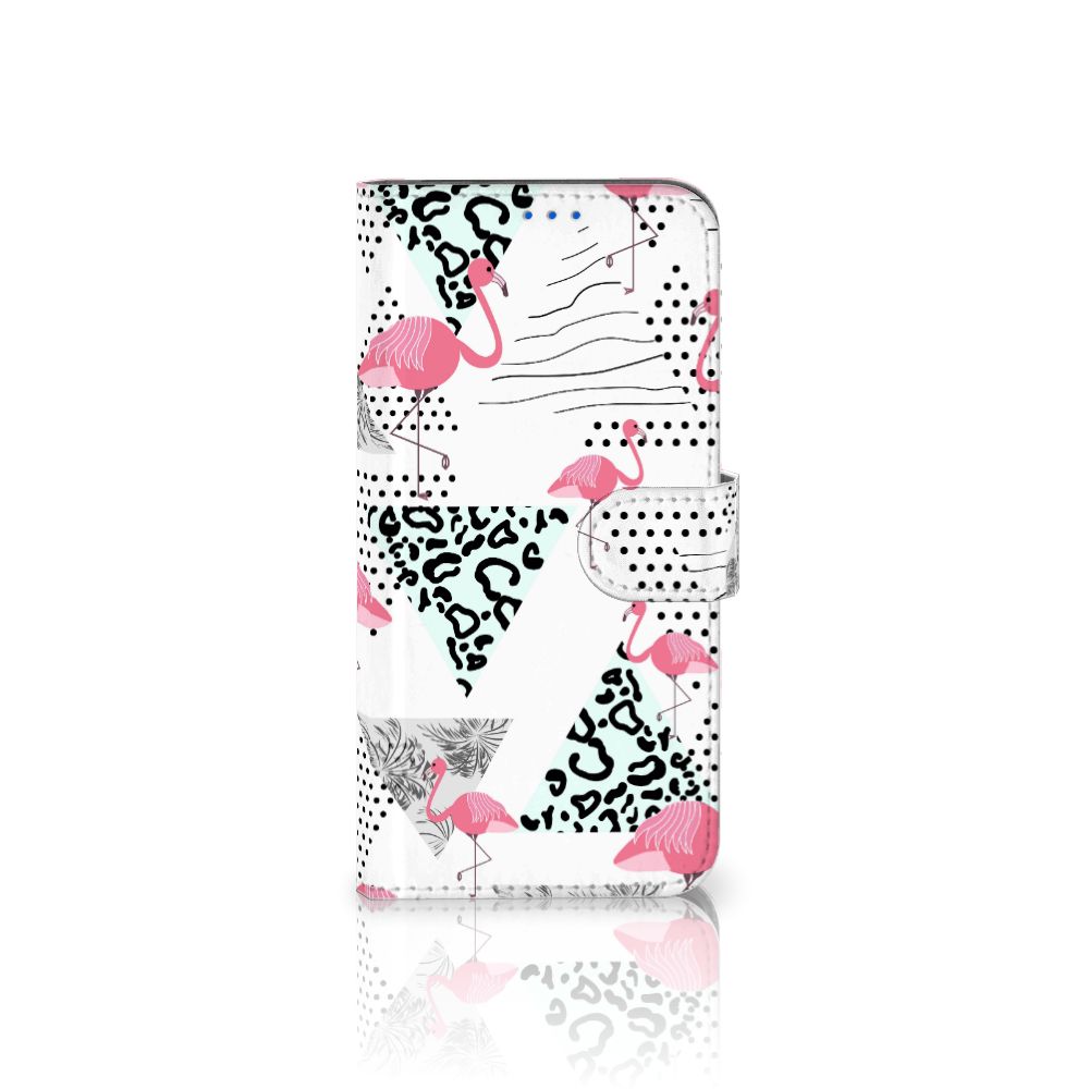 OPPO Reno6 5G Telefoonhoesje met Pasjes Flamingo Triangle