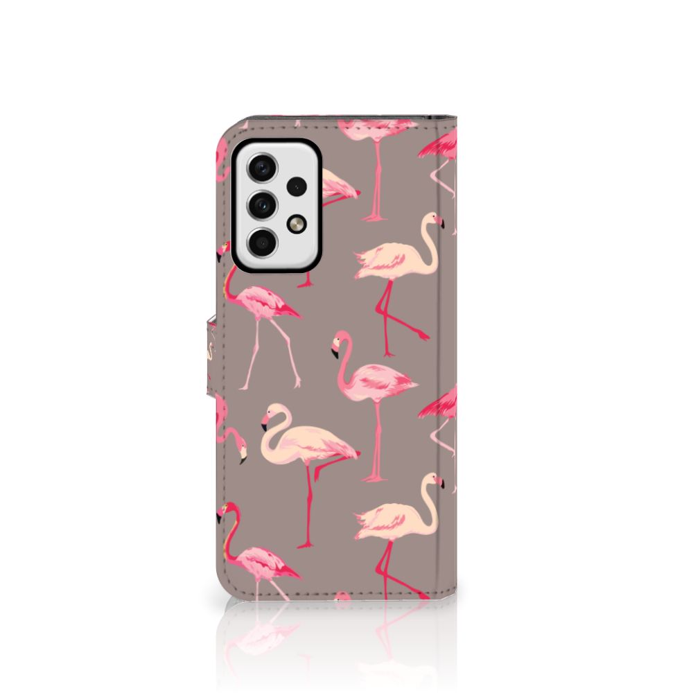 Samsung Galaxy A23 Telefoonhoesje met Pasjes Flamingo