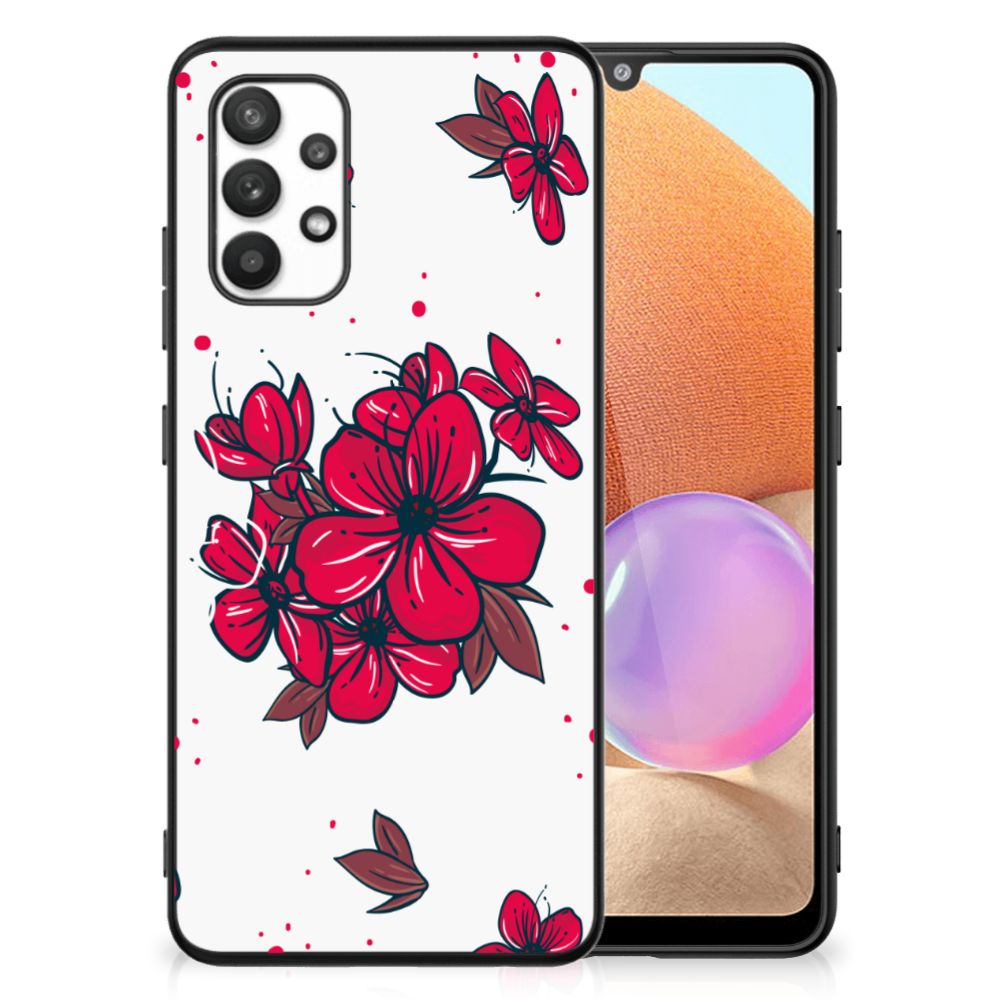 Samsung Galaxy A32 4G | A32 5G Enterprise Editie Bloemen Hoesje Blossom Red B2C Telecom