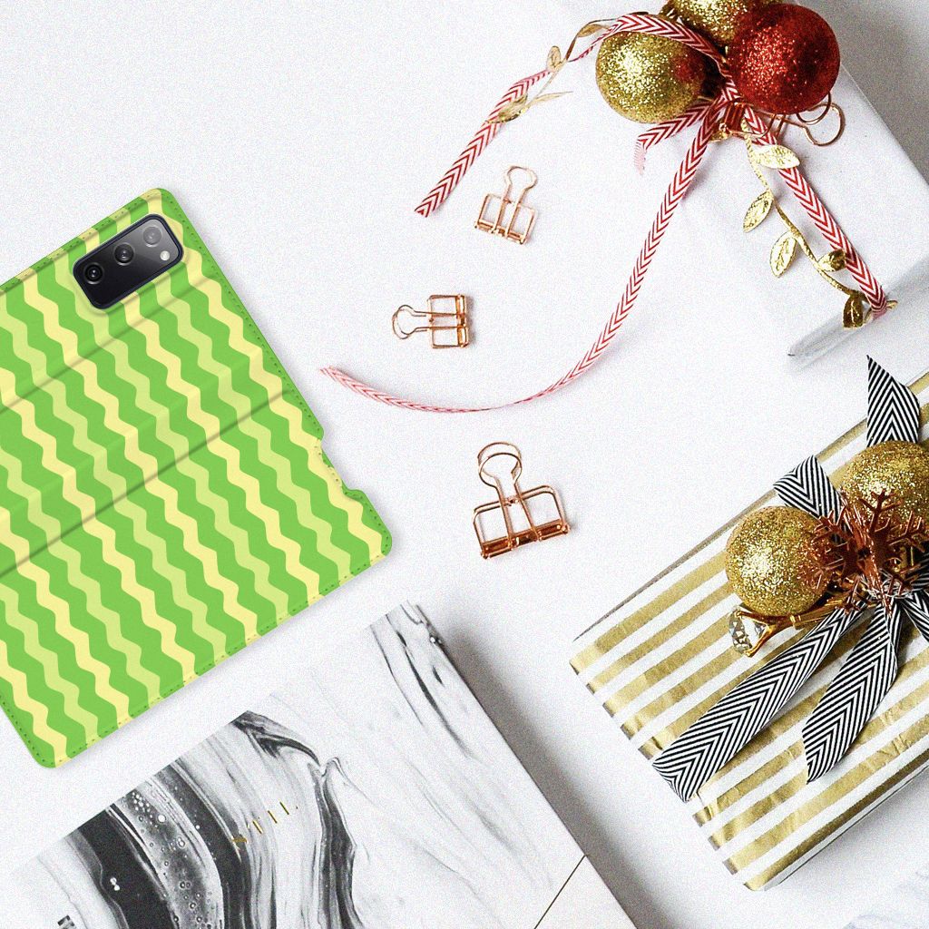 Samsung Galaxy S20 FE Hoesje met Magneet Waves Green - B2C Telecom