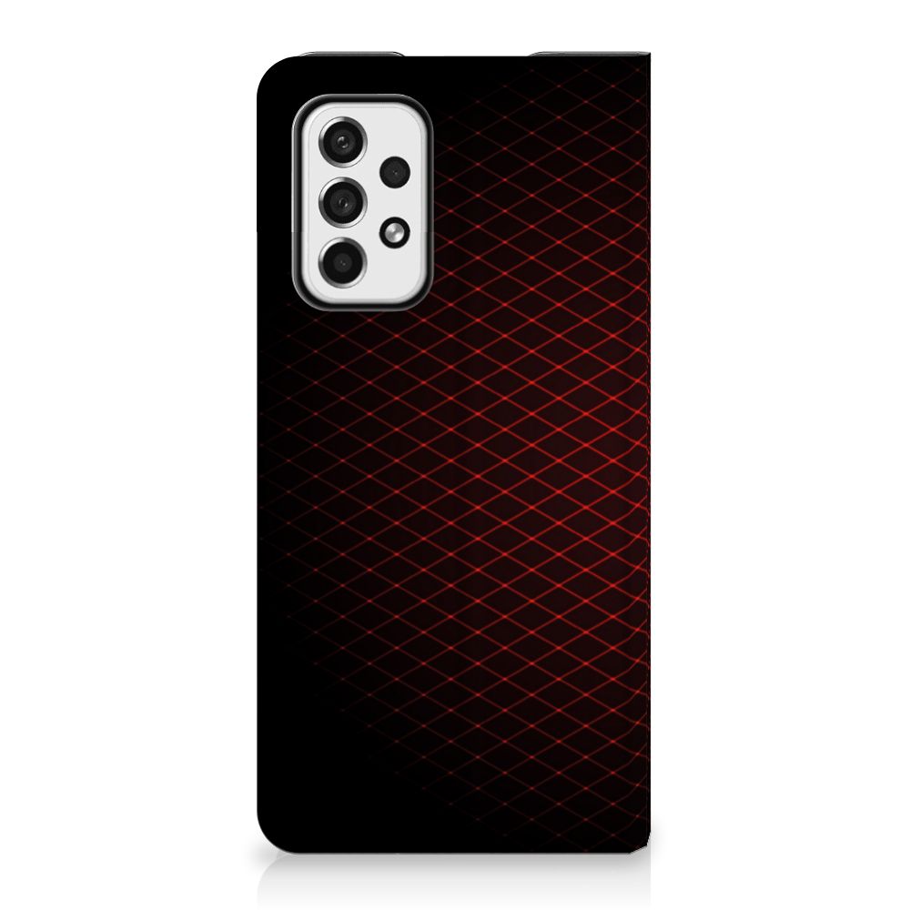Samsung Galaxy A73 Hoesje met Magneet Geruit Rood - B2C Telecom