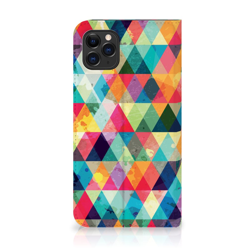 Apple iPhone 11 Pro Max Hoesje met Magneet Geruit