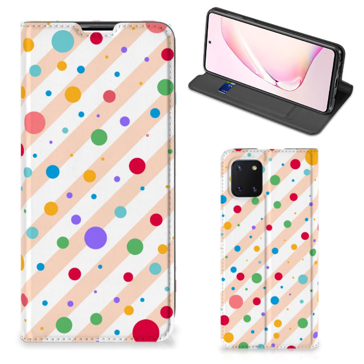 Samsung Galaxy Note 10 Lite Hoesje met Magneet Dots