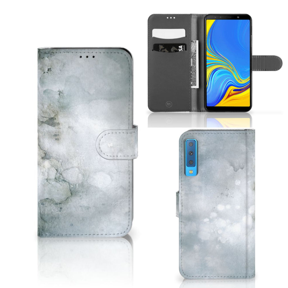 Hoesje Samsung Galaxy A7 (2018) Painting Grey