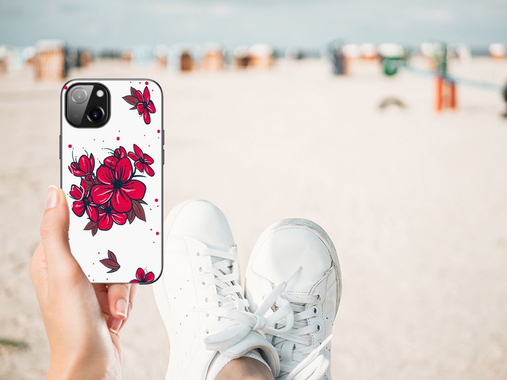 Apple iPhone 13 Bloemen Hoesje Blossom Red B2C Telecom