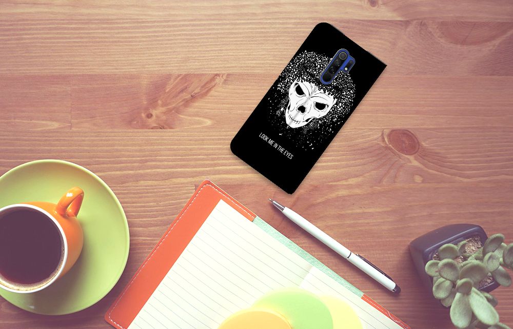 Mobiel BookCase Xiaomi Redmi 9 Skull Hair - B2C Telecom