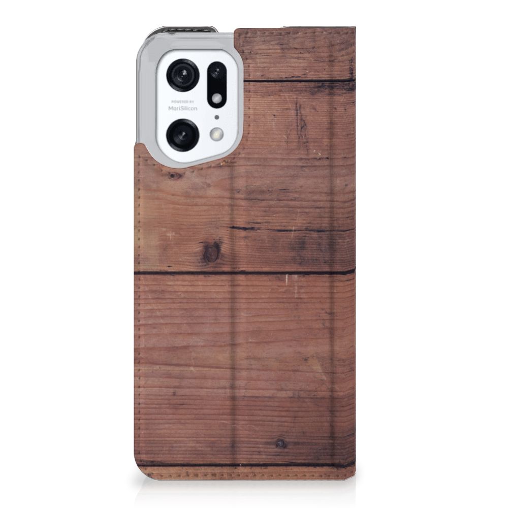 OPPO Find X5 Pro Book Wallet Case Old Wood - B2C Telecom