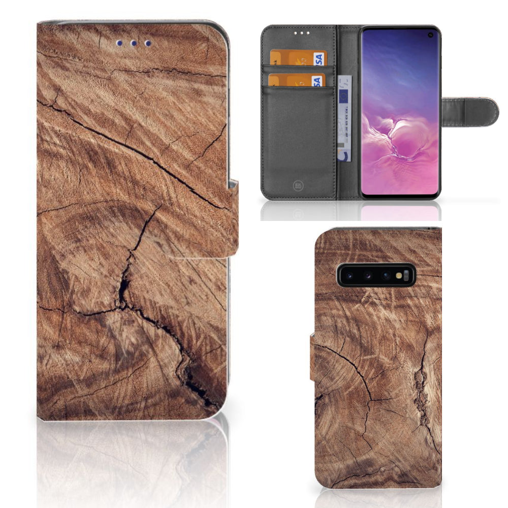 Samsung Galaxy S10 Book Style Case Tree Trunk