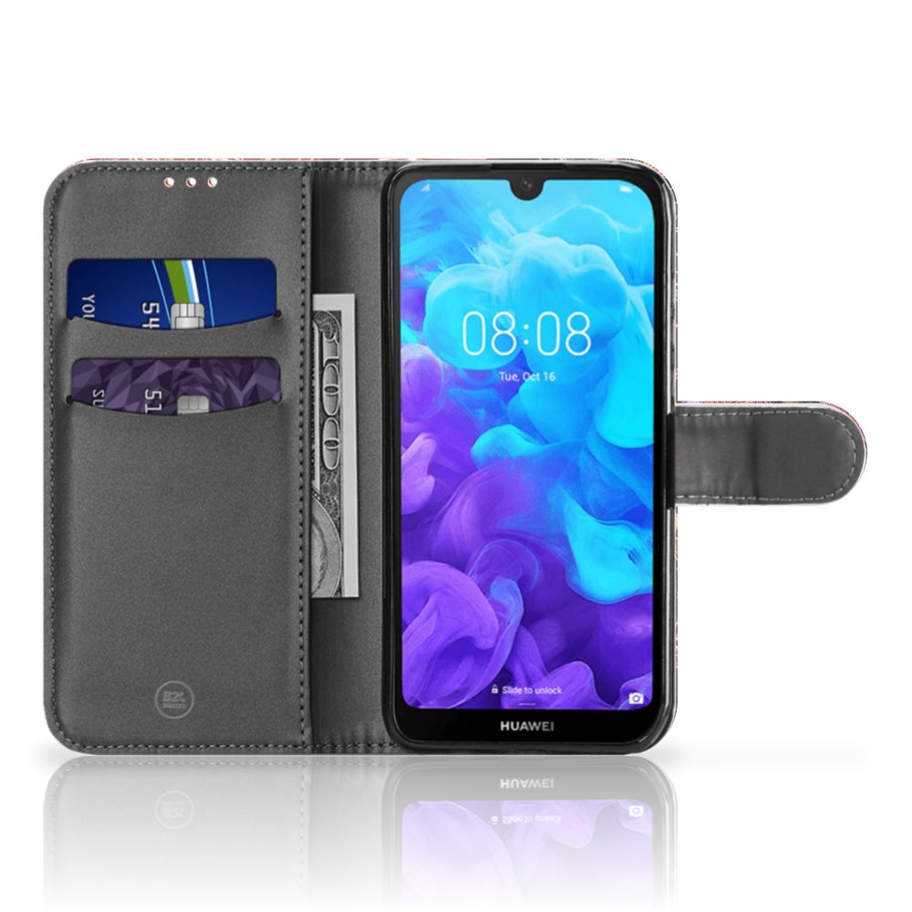 Huawei Y5 (2019) Wallet Case met Pasjes Vuurwerk