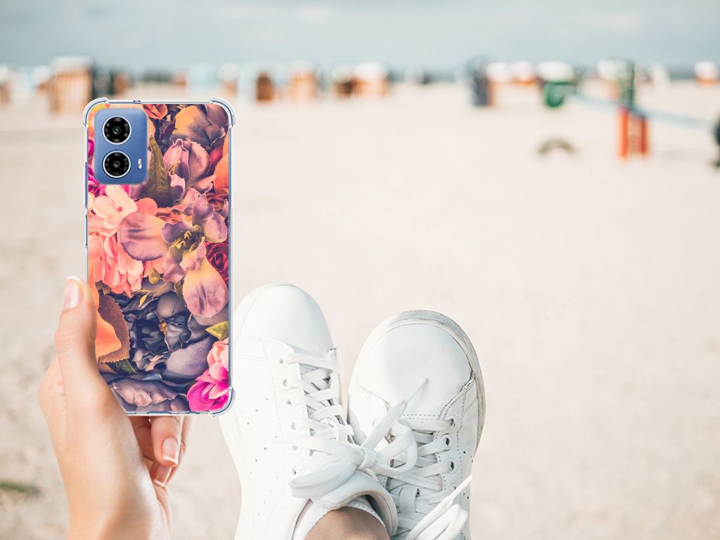 Motorola Moto G34 Case Bosje Bloemen B2C Telecom