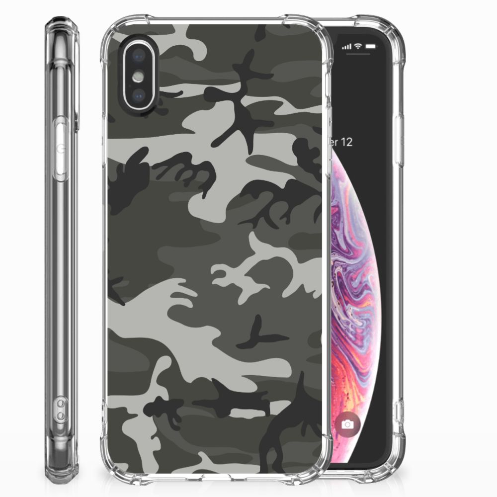 Apple iPhone X | Xs Doorzichtige Silicone Hoesje Army Light