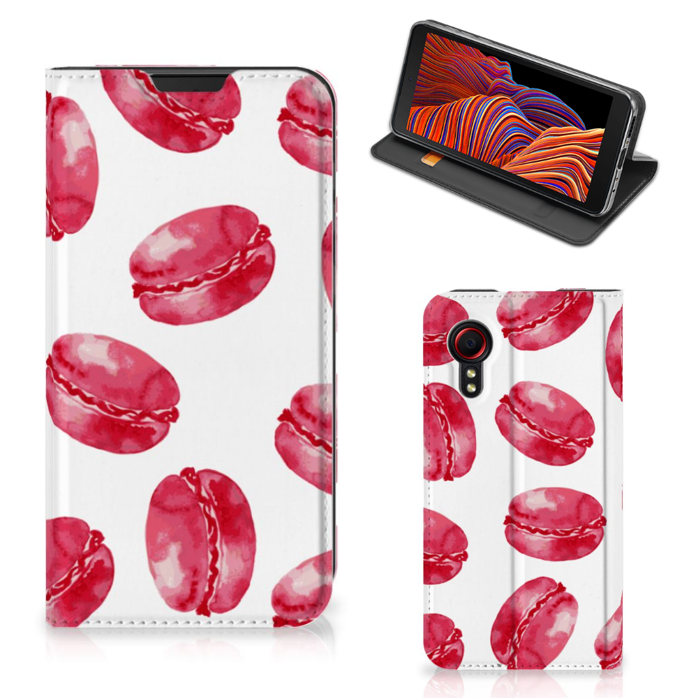 Samsung Galaxy Xcover 5 Flip Style Cover Pink Macarons - B2C Telecom