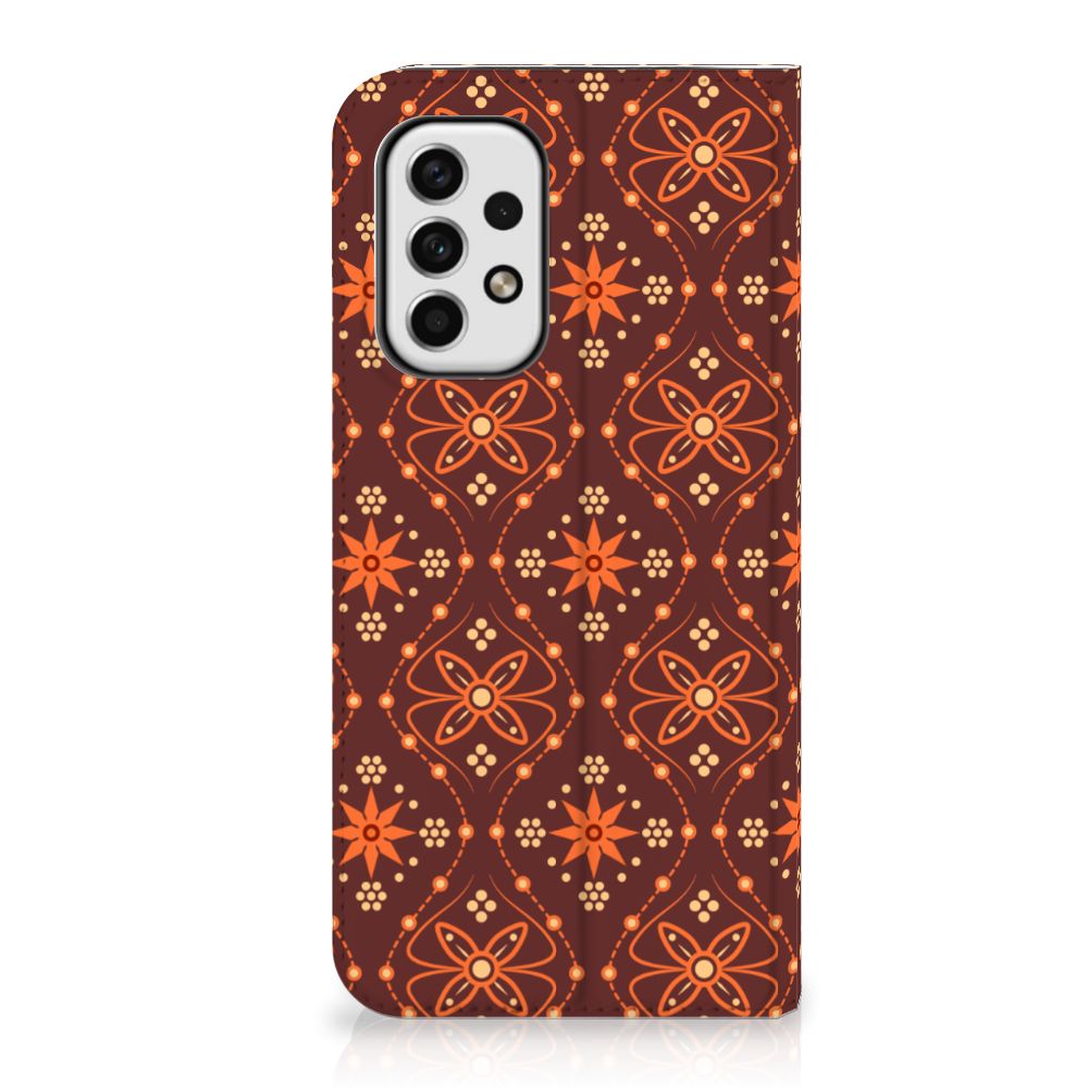 Samsung Galaxy A23 Hoesje met Magneet Batik Brown - B2C Telecom