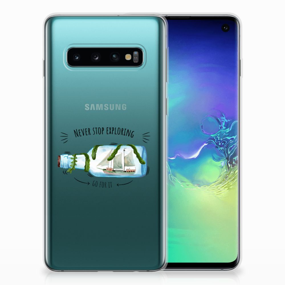 Samsung Galaxy S10 Telefoonhoesje met Naam Boho Bottle