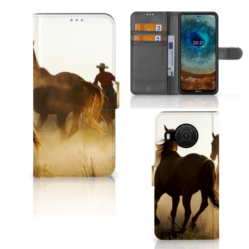 Nokia X10 | Nokia X20 Telefoonhoesje met Pasjes Design Cowboy