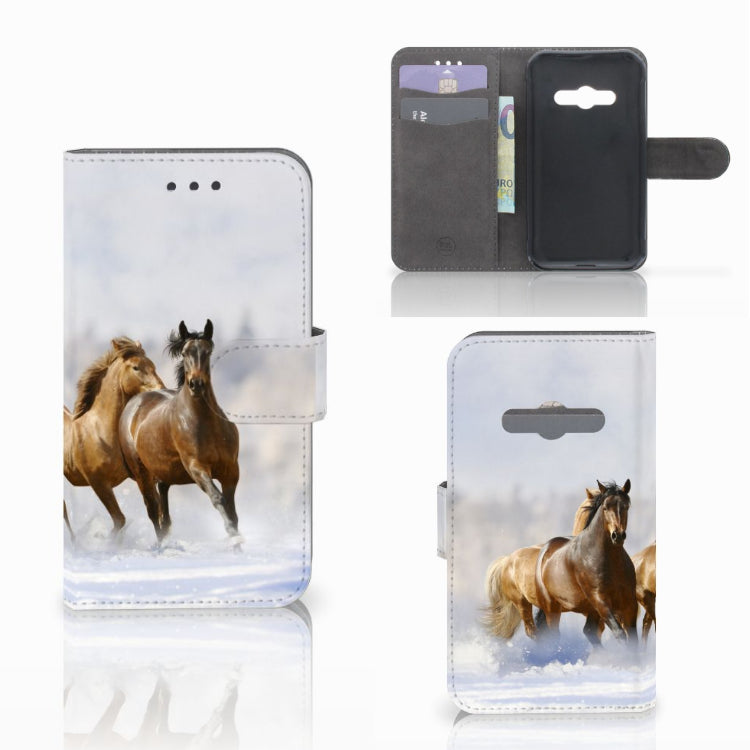 Samsung Galaxy Xcover 3 | Xcover 3 VE Telefoonhoesje met Pasjes Paarden