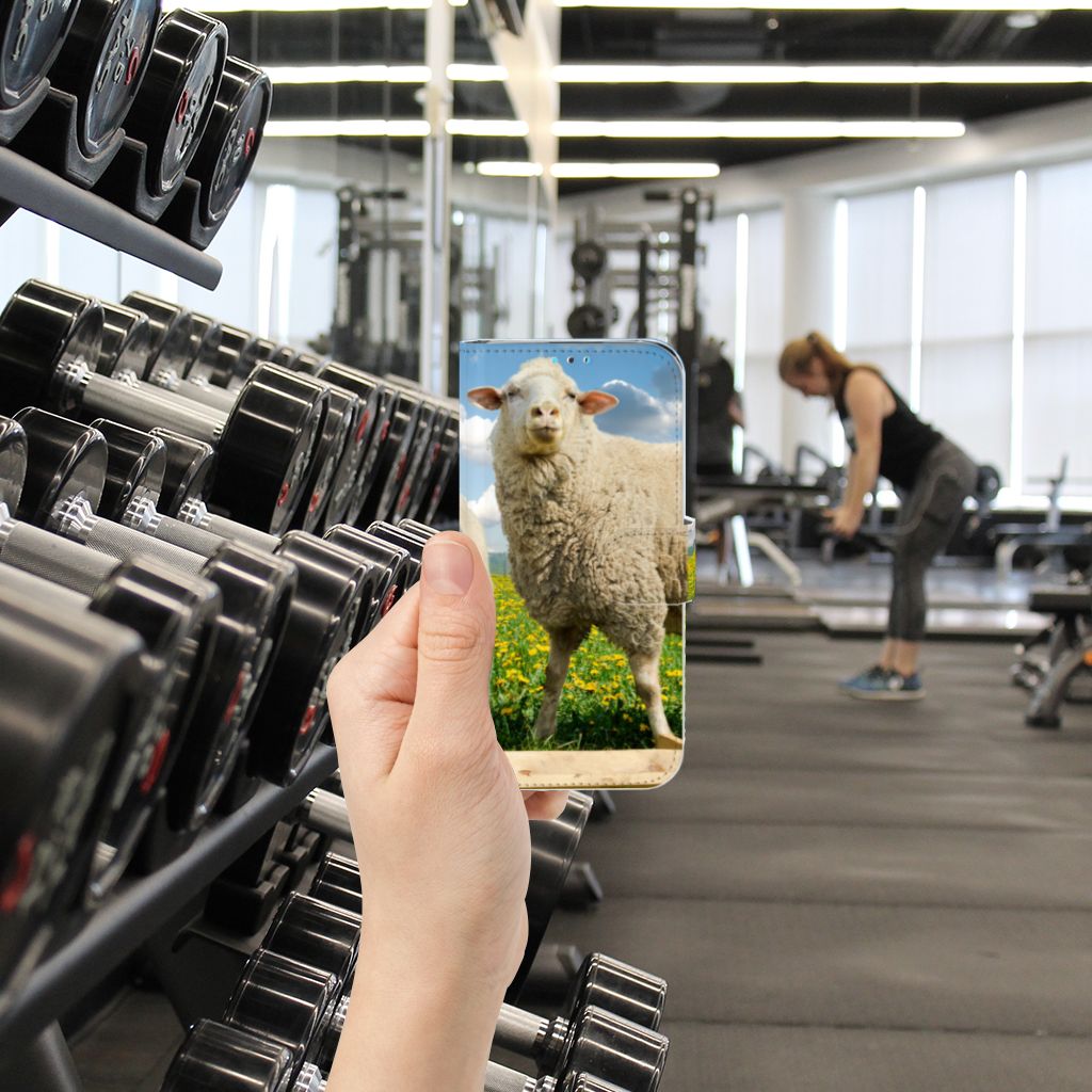Huawei Y5 (2019) Telefoonhoesje met Pasjes Schaap en Lammetje