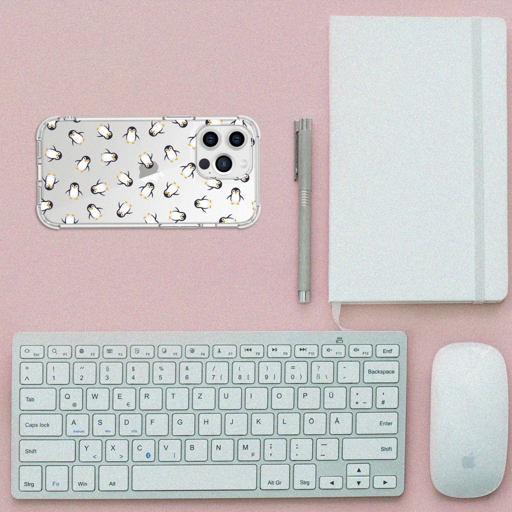 Doorzichtige Silicone Hoesje voor iPhone 13 Pro Max Pinguïn - B2C Telecom