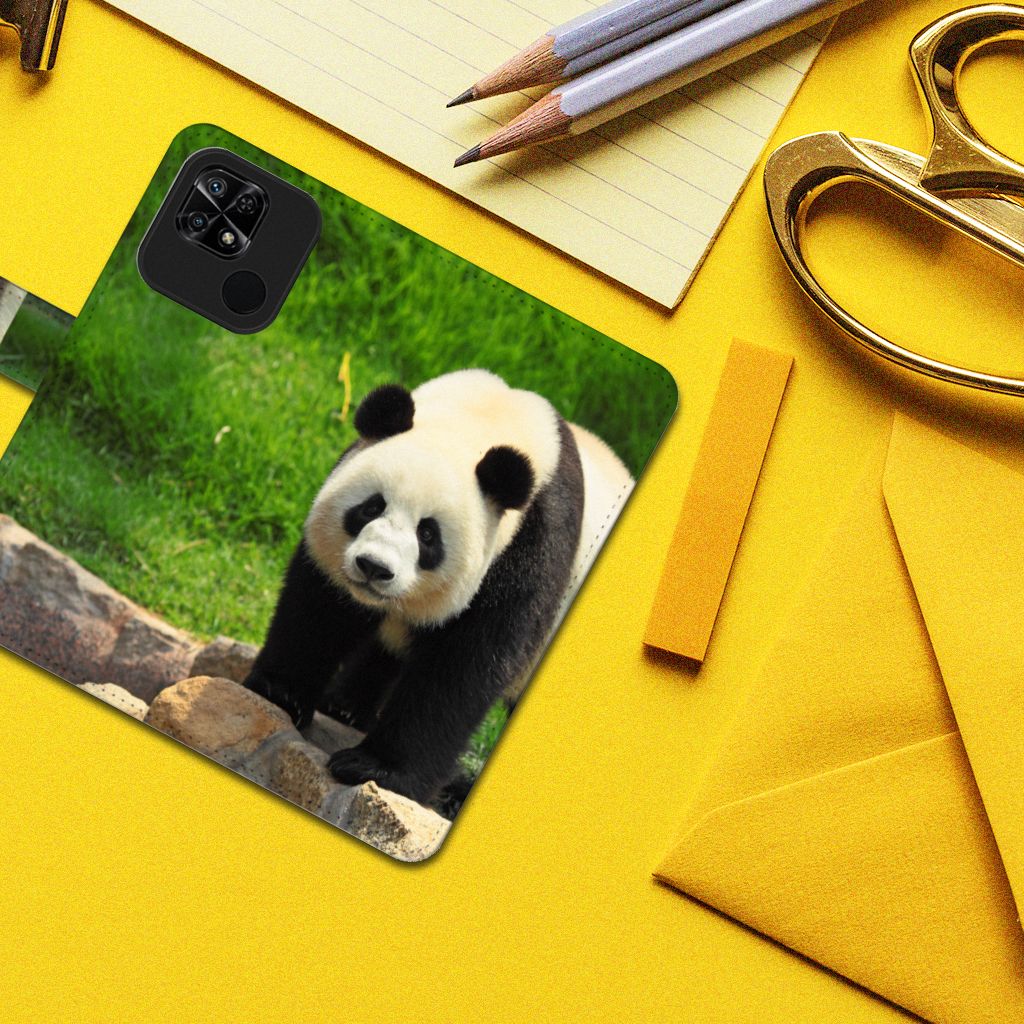 Xiaomi Redmi 10C Telefoonhoesje met Pasjes Panda