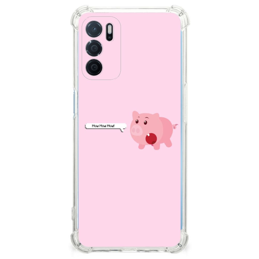 OPPO A16 | A16s | A54s Stevig Bumper Hoesje Pig Mud