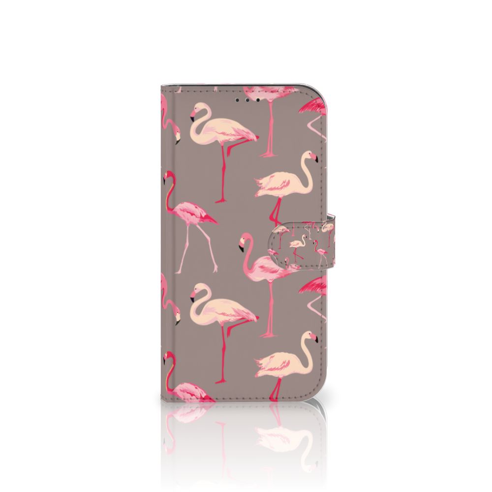 Apple iPhone 12 Pro Max Telefoonhoesje met Pasjes Flamingo