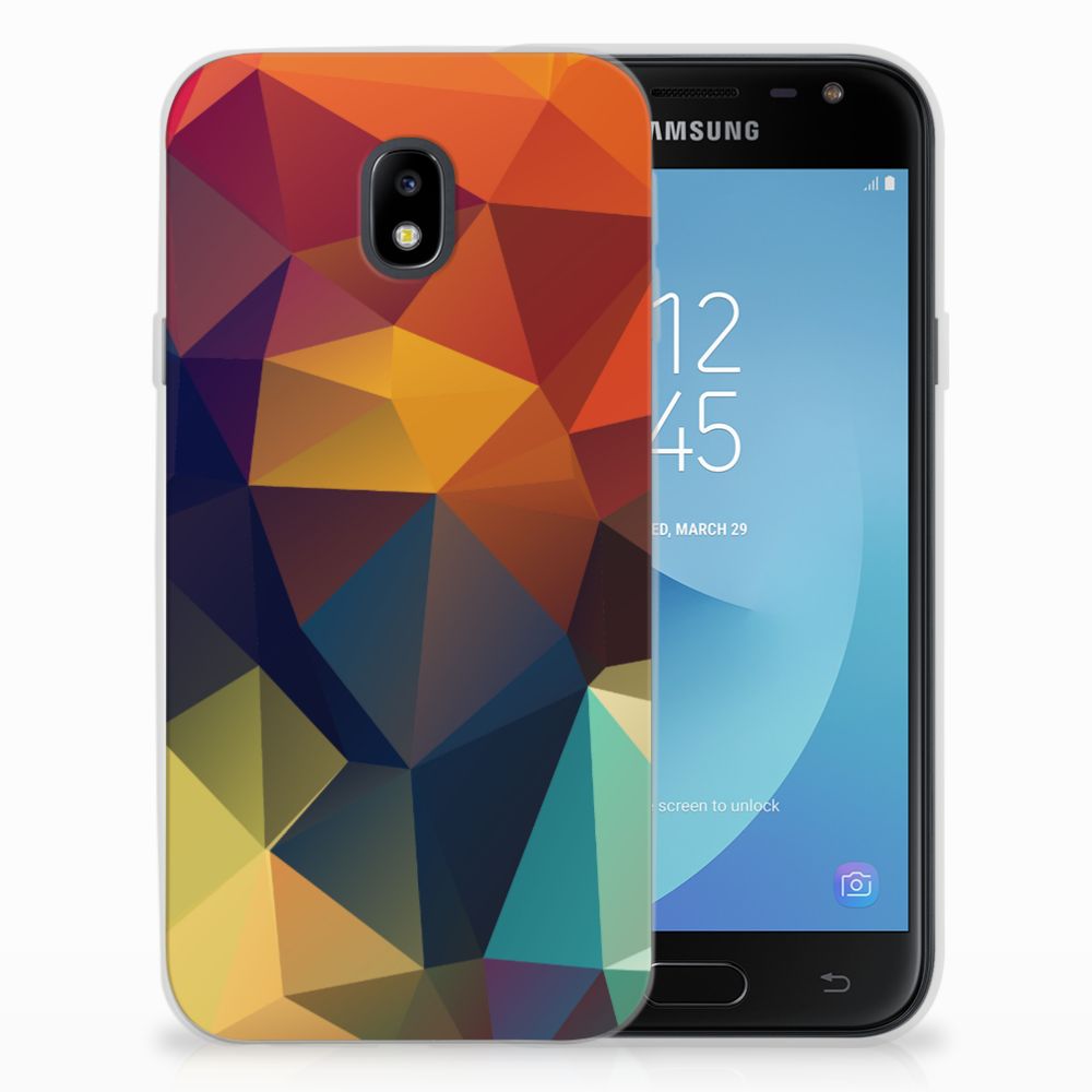 Samsung Galaxy J3 2017 TPU Hoesje Polygon Color