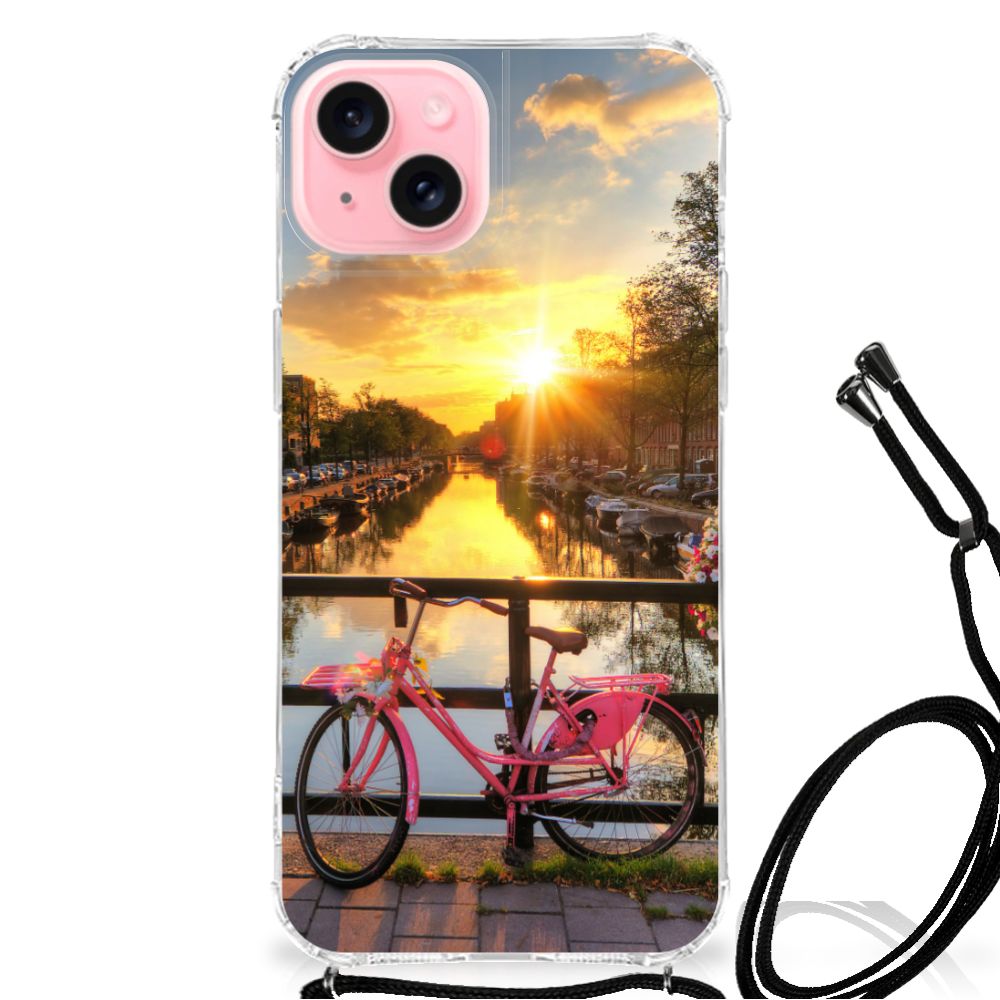 iPhone 15 Plus Telefoonhoesje met valbescherming Amsterdamse Grachten