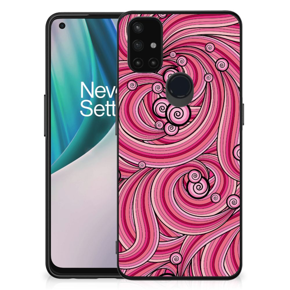 OnePlus Nord N10 5G Leuk Telefoonhoesje Swirl Pink