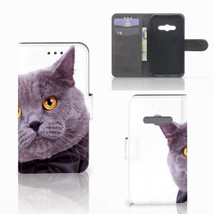 Samsung Galaxy Xcover 3 | Xcover 3 VE Telefoonhoesje met Pasjes Kat