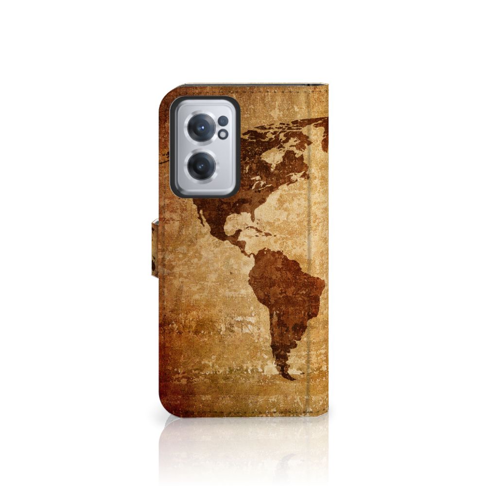 OnePlus Nord CE 2 Flip Cover Wereldkaart