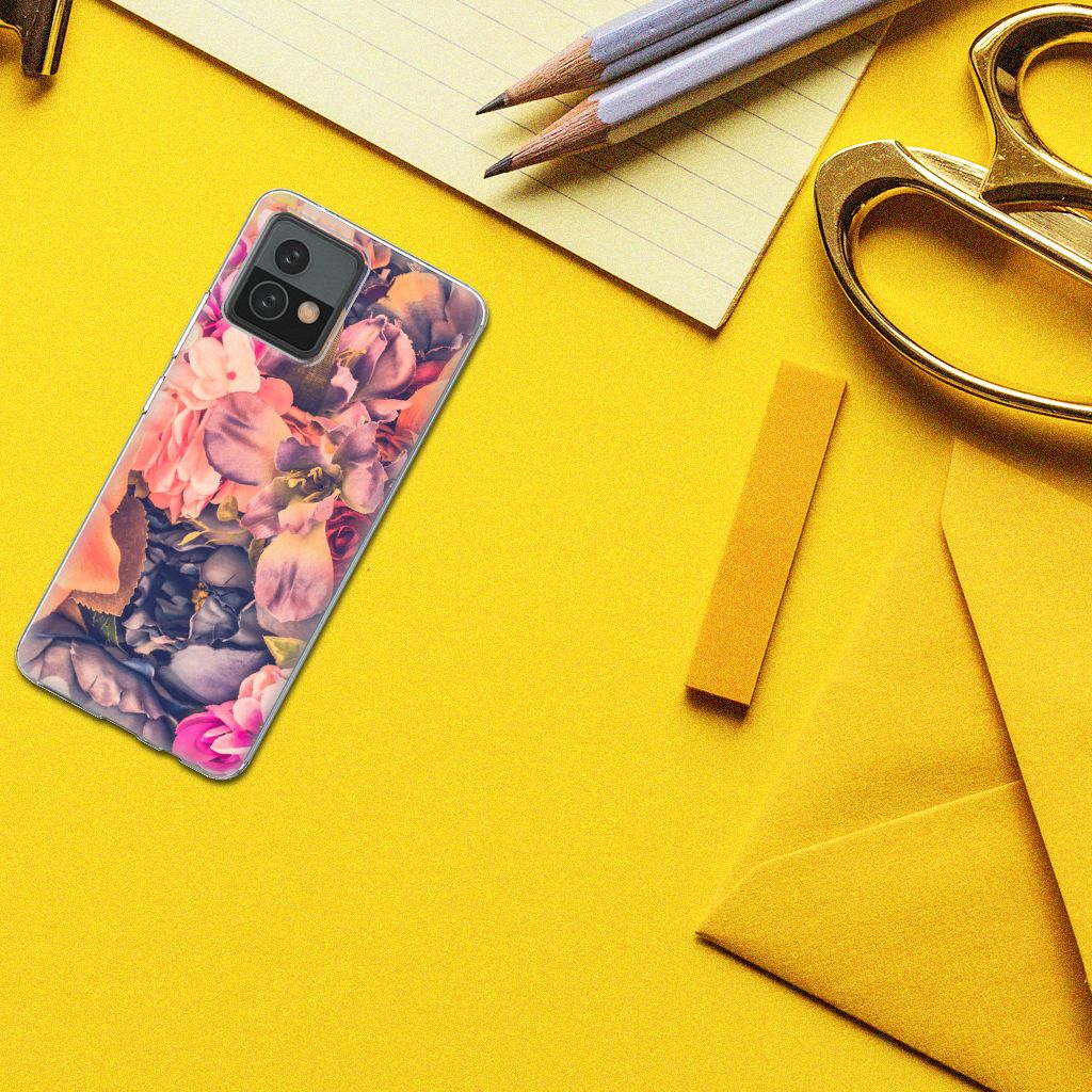 Motorola Moto G72 TPU Case Bosje Bloemen B2C Telecom