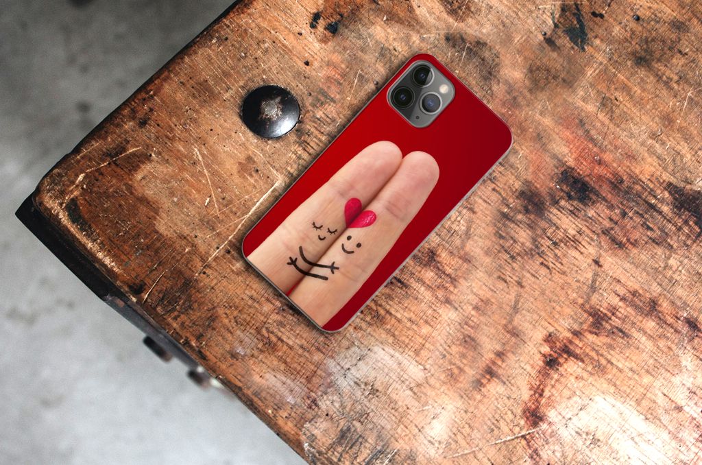 Apple iPhone 11 Pro Silicone Back Cover Liefde - Origineel Romantisch Cadeau