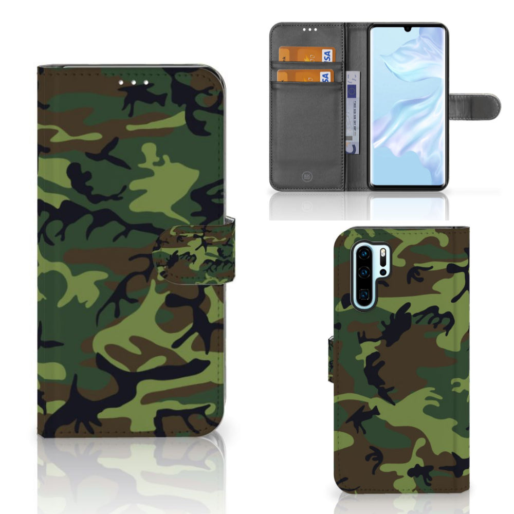 Huawei P30 Pro Telefoon Hoesje Army Dark