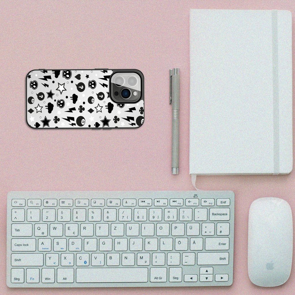 Telefoonhoesje iPhone 13 Pro Silver Punk B2C Telecom