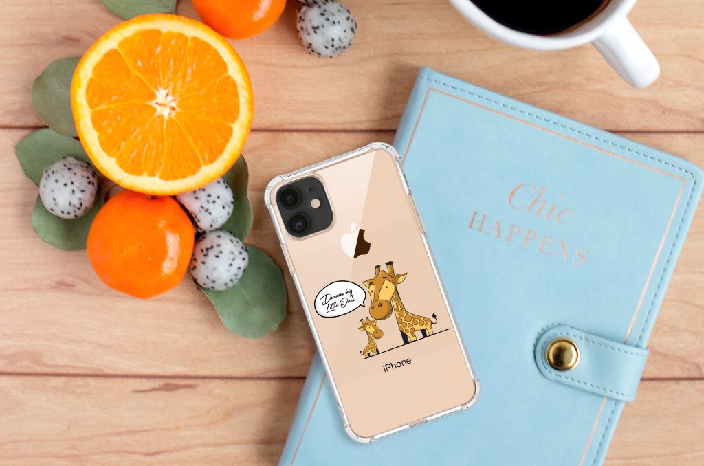 Apple iPhone 11 Stevig Bumper Hoesje Giraffe