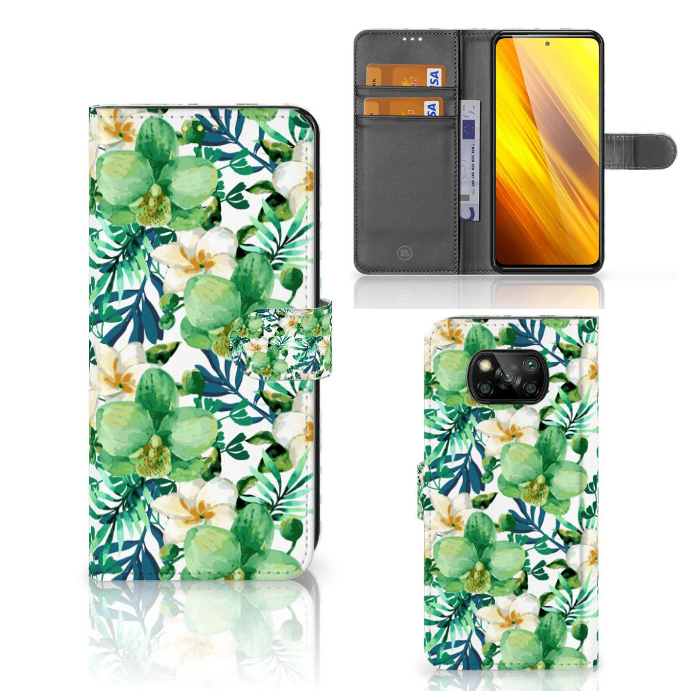 Xiaomi Poco X3 | Poco X3 Pro Hoesje Orchidee Groen