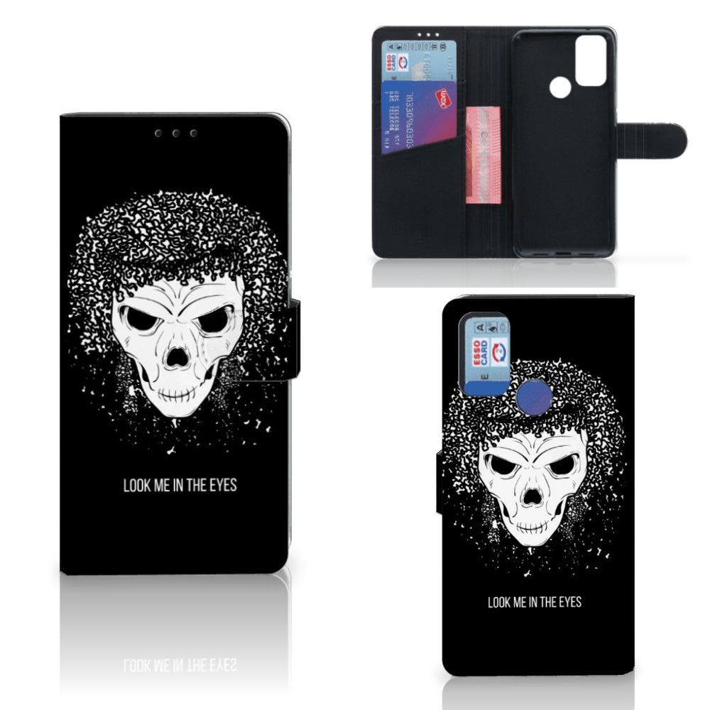 Telefoonhoesje met Naam Alcatel 1S (2021) Skull Hair