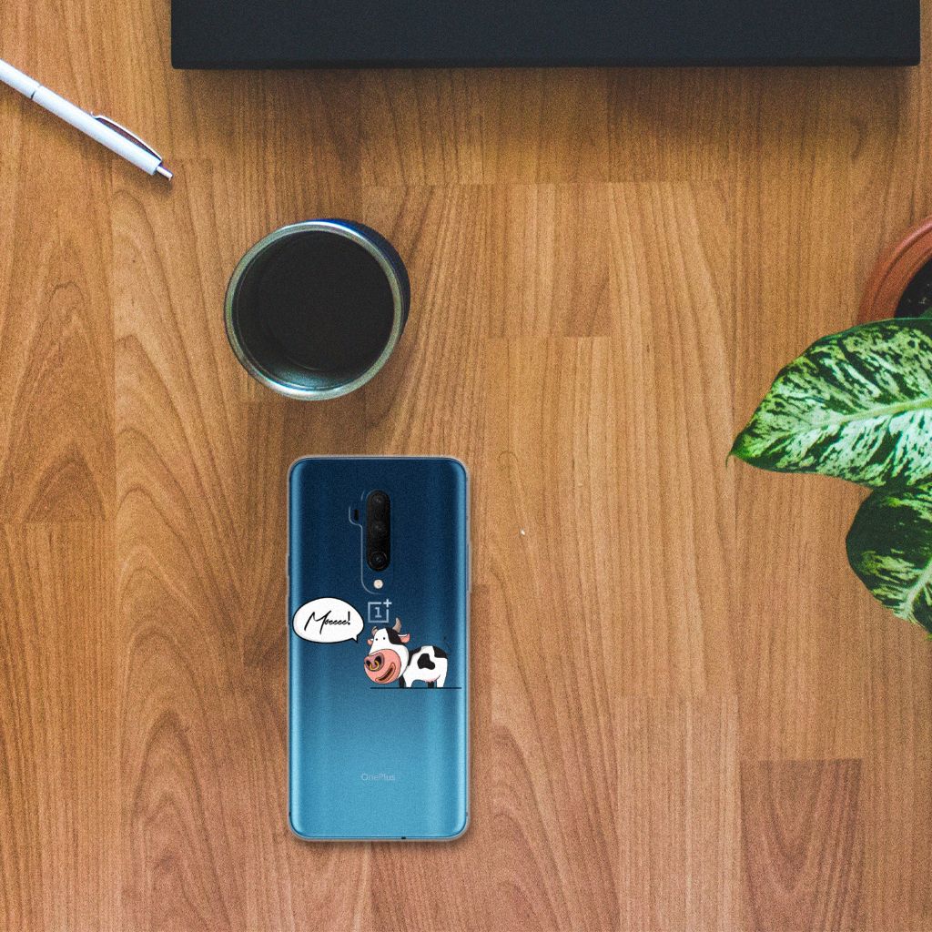 OnePlus 7T Pro Telefoonhoesje met Naam Cow