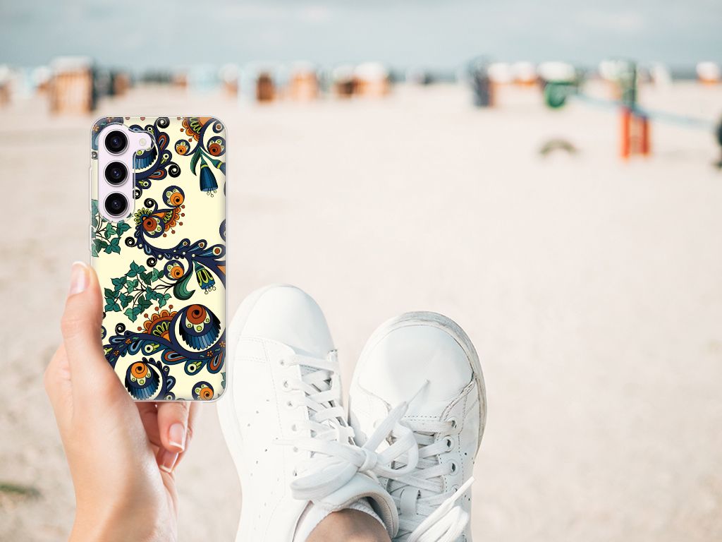 Siliconen Hoesje Samsung Galaxy S23 Barok Flower B2C Telecom