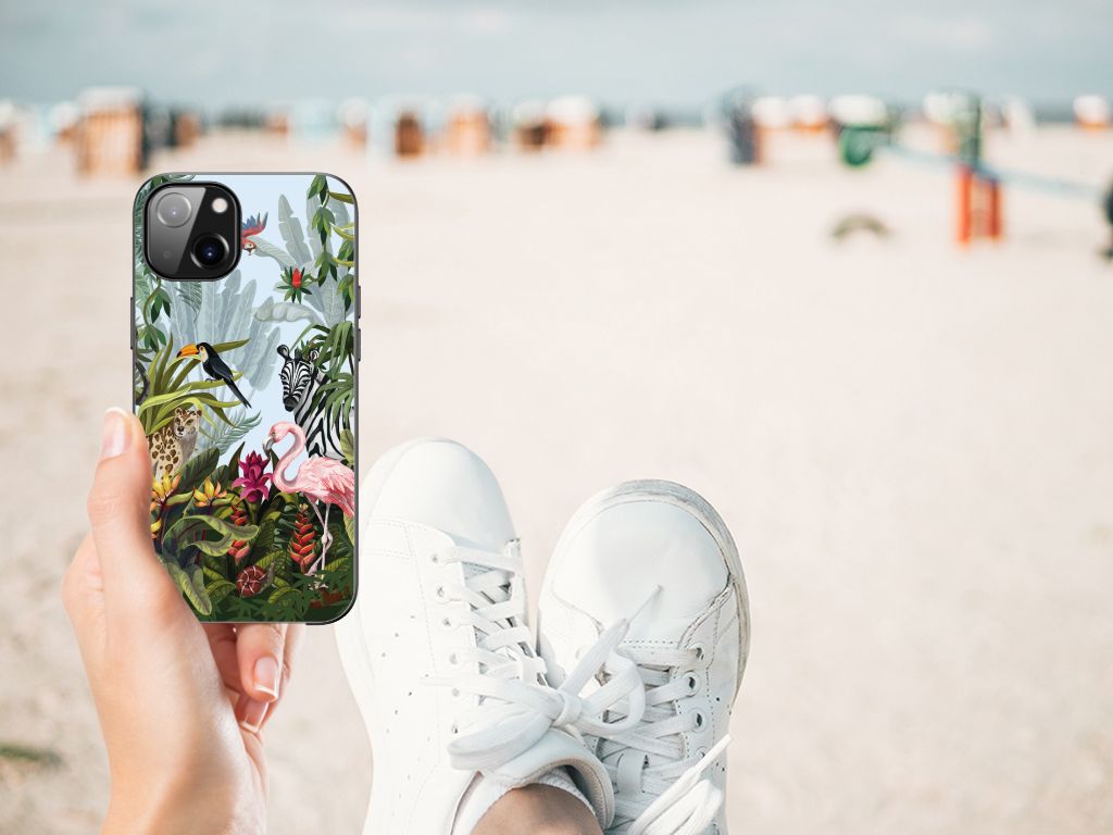 Dierenprint Telefoonhoesje voor Apple iPhone 13 Jungle B2C Telecom