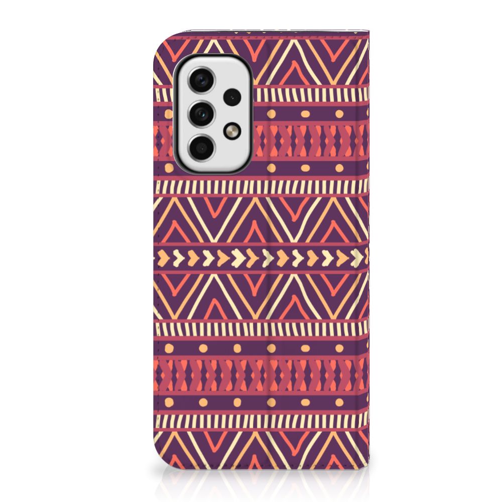 Samsung Galaxy A23 Hoesje met Magneet Aztec Paars - B2C Telecom