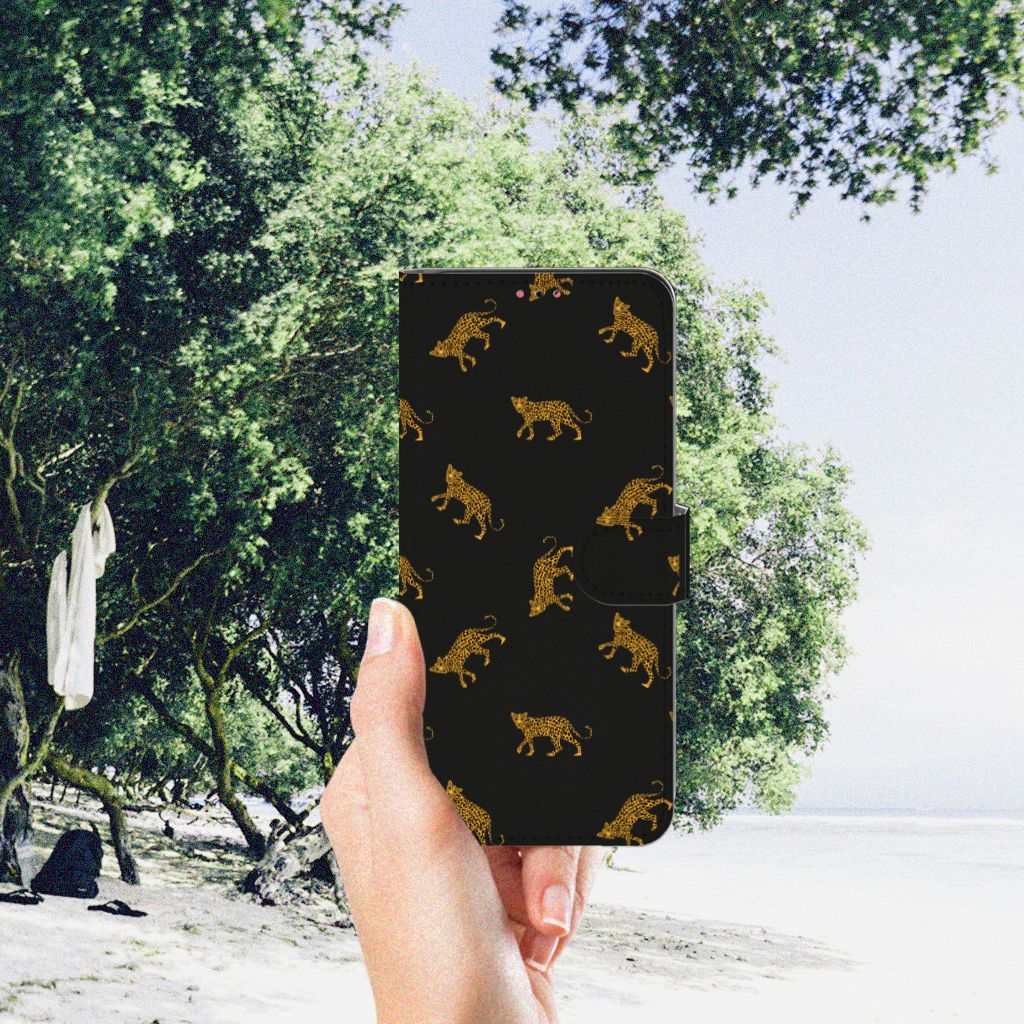 Telefoonhoesje met Pasjes voor Samsung Galaxy A13 (4G) Leopards