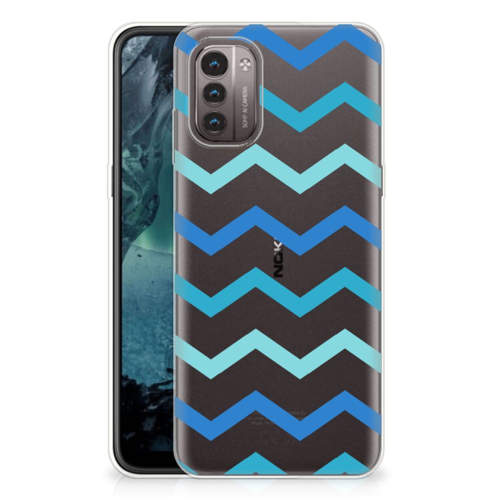 Nokia G21 | G11 TPU bumper Zigzag Blauw