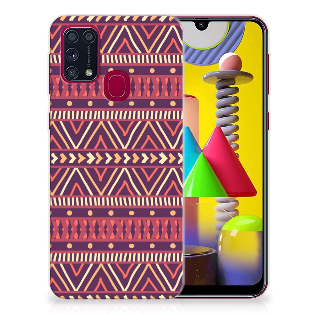 Samsung Galaxy M31 TPU bumper Aztec Paars B2C Telecom