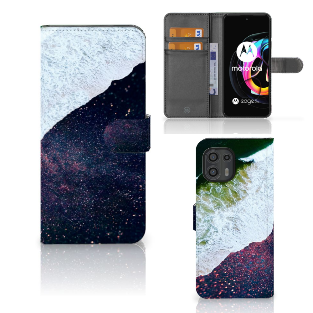 Motorola Edge 20 Lite Book Case Sea in Space