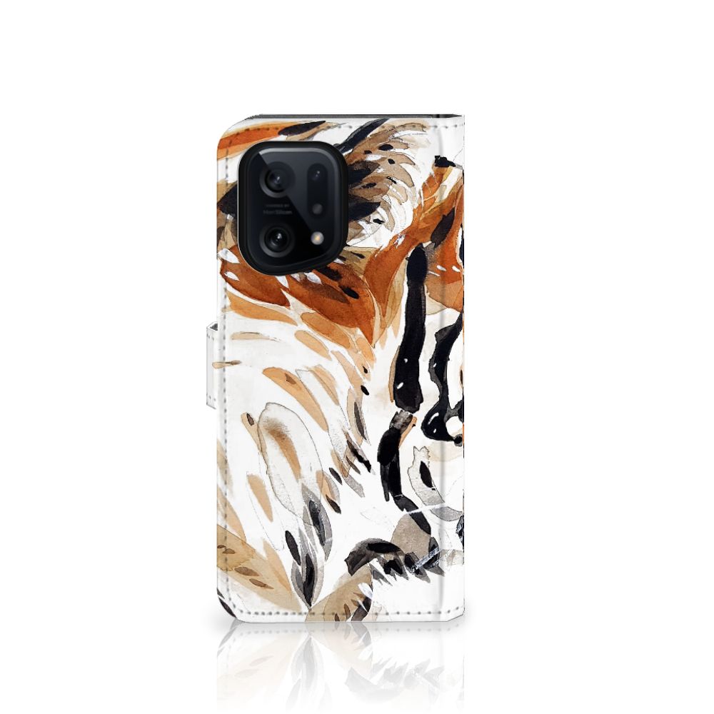 Hoesje OPPO Find X5 Watercolor Tiger