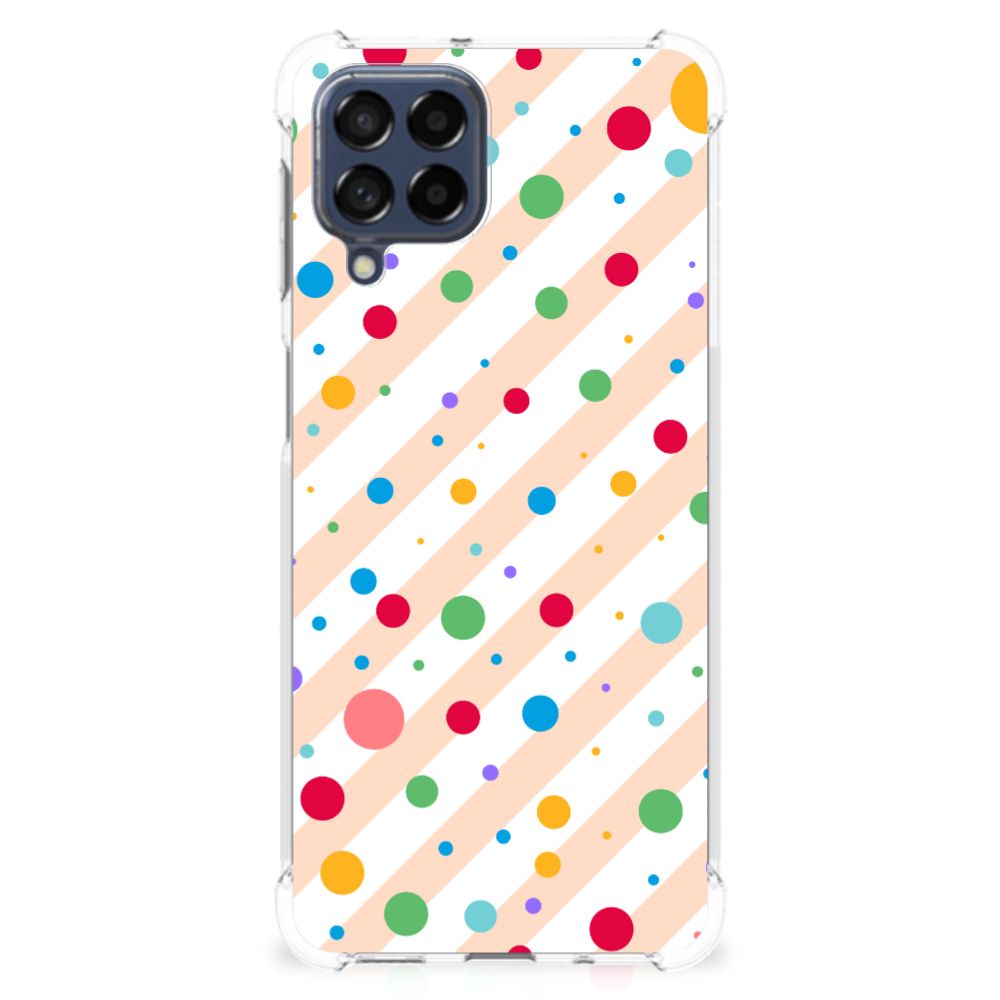 Samsung Galaxy M53 Doorzichtige Silicone Hoesje Dots