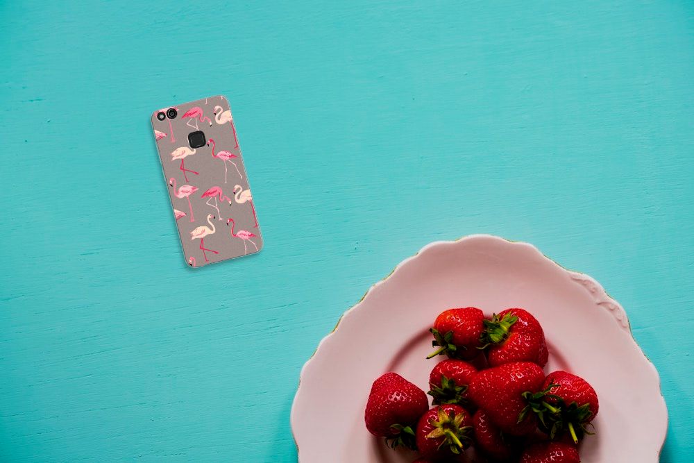 Huawei P10 Lite TPU Hoesje Flamingo