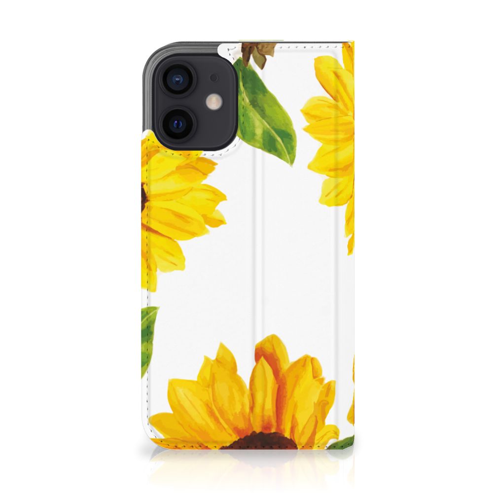 Smart Cover voor iPhone 12 Mini Zonnebloemen - B2C Telecom