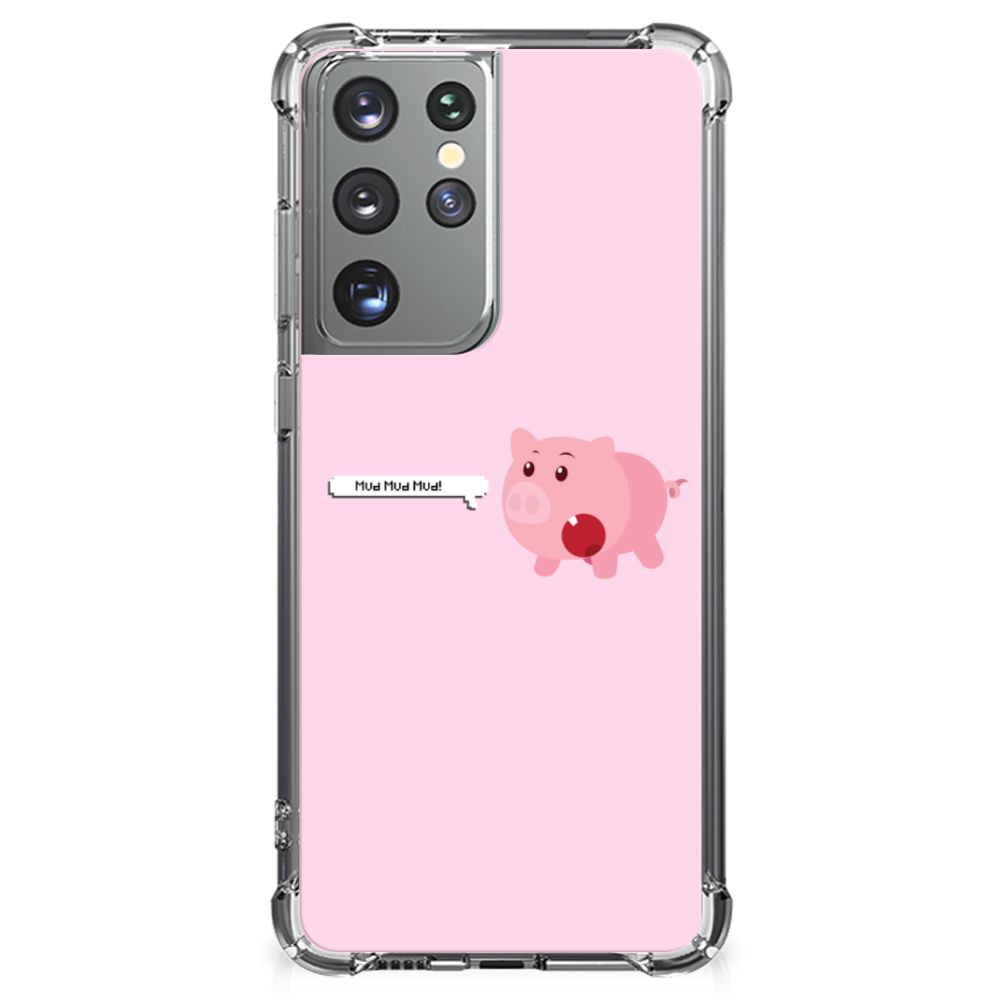 Samsung Galaxy S21 Ultra Stevig Bumper Hoesje Pig Mud B2C Telecom